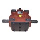 Boite d'engrenage (gear box) T27 avec 3 shafts à spline 1 3/8-6 ratio 1:1 (peut choisir sens rotation en basculant le gearbox)